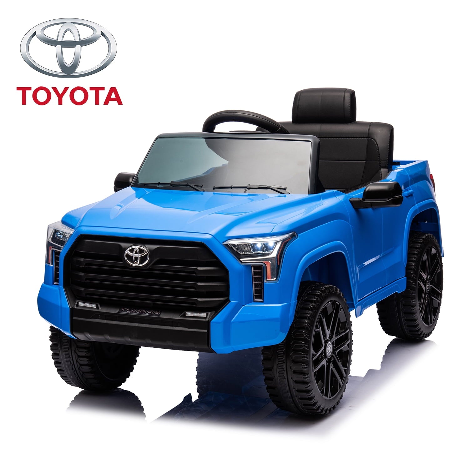 SUSIELADY 12V Licensed Toyota Tundra Pickup Electric Car, Kids Ride on Car, 3 speed adjustable, with Remote Control, Music, LED Lights, Power Display