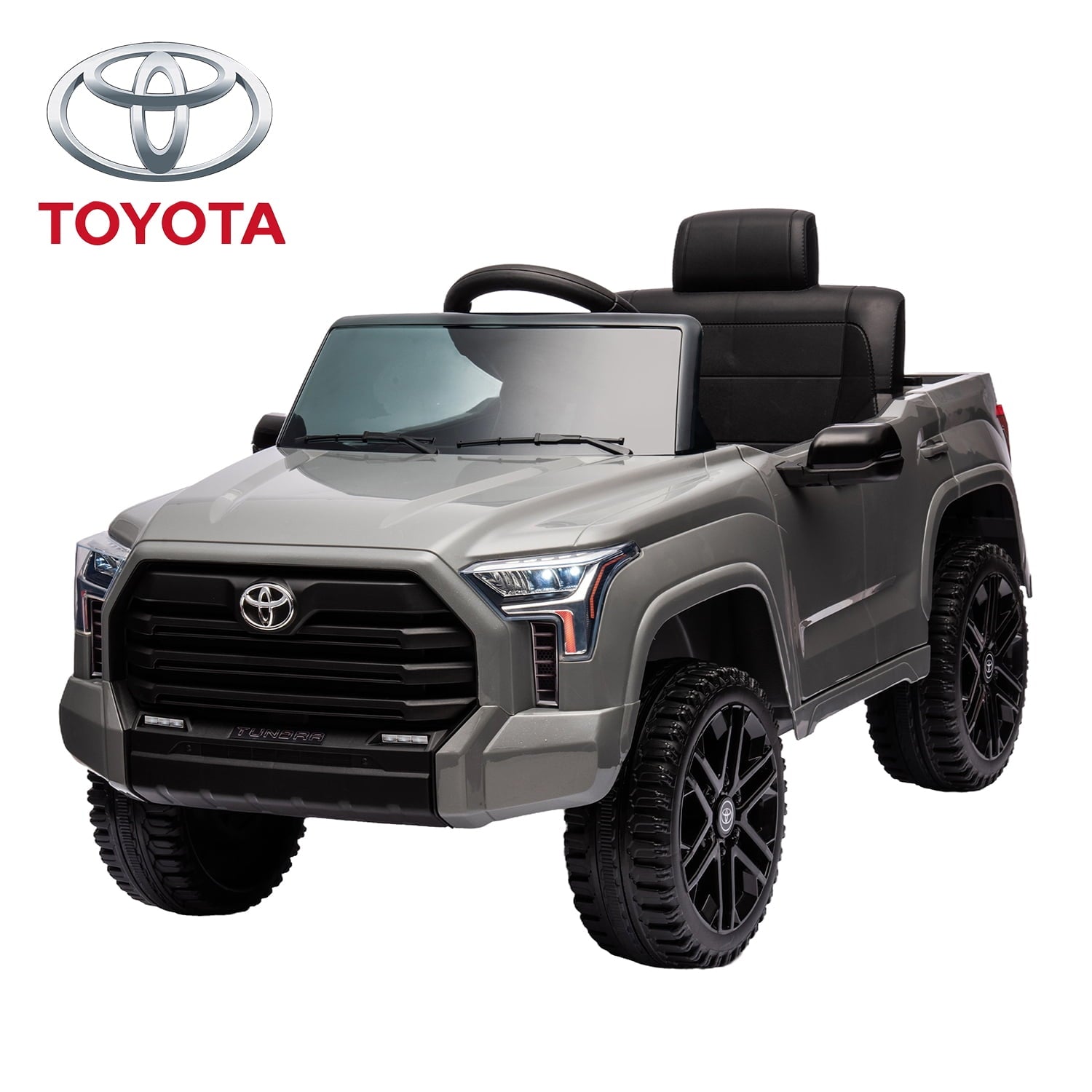 SUSIELADY 12V Licensed Toyota Tundra Pickup Electric Car, Kids Ride on Car, 3 speed adjustable, with Remote Control, Music, LED Lights, Power Display