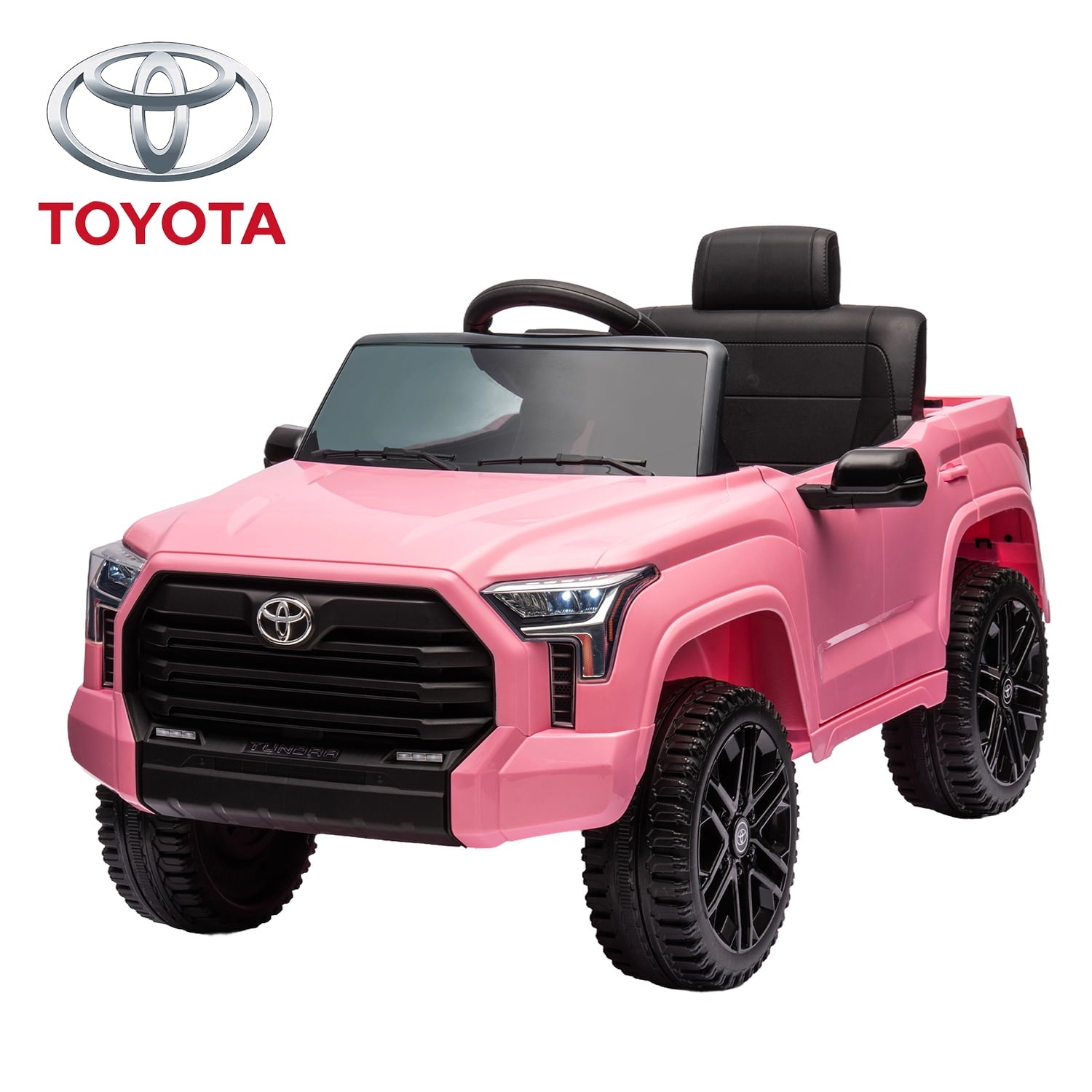 SUSIELADY 12V Licensed Toyota Tundra Pickup Electric Car, Kids Ride on Car, 3 speed adjustable, with Remote Control, Music, LED Lights, Power Display