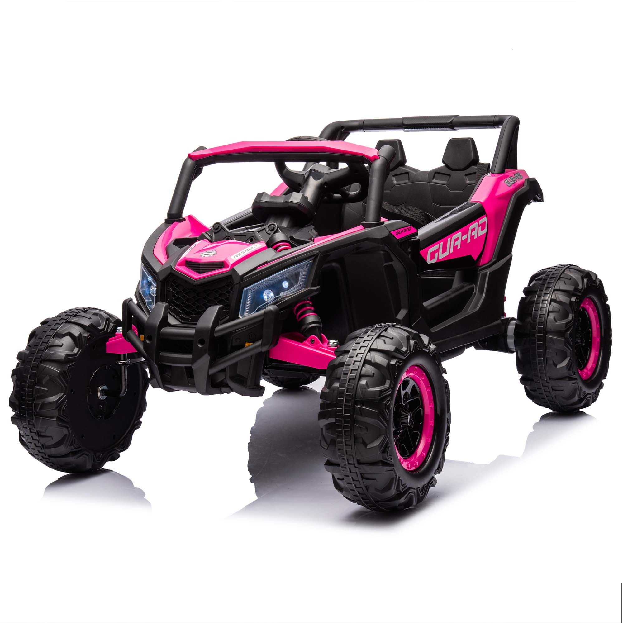 SUSIELADY 12V Off-Road Truck, Kids Ride on UTV, High-Low Speed Switch, with Remote Control, Music Player, Lights, for Kids Aged 3+