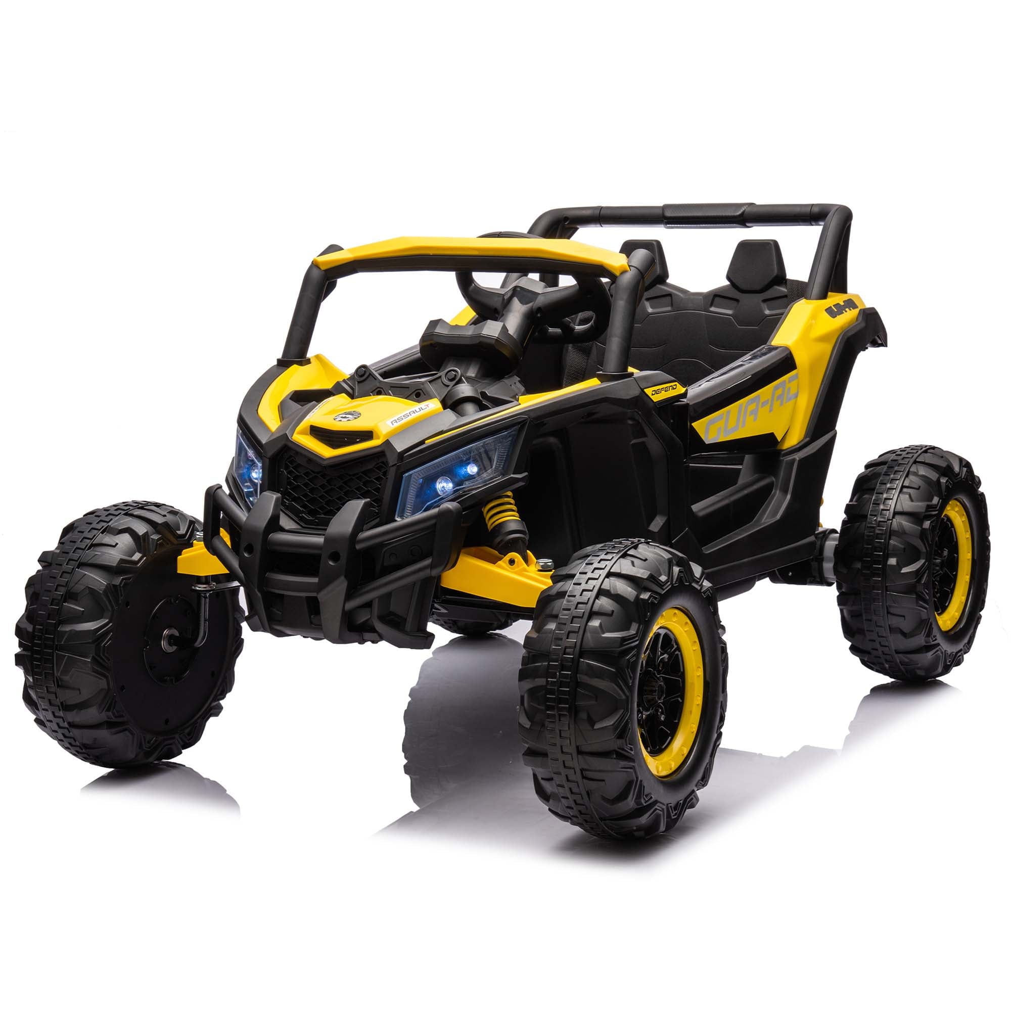 SUSIELADY 12V Off-Road Truck, Kids Ride on UTV, High-Low Speed Switch, with Remote Control, Music Player, Lights, for Kids Aged 3+