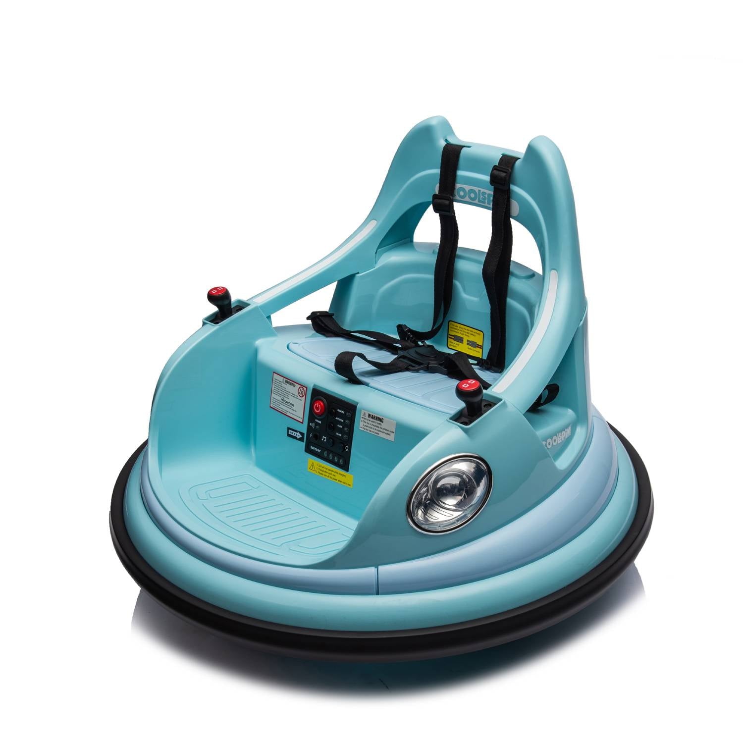 SUSIELADY 12V Ride on Bumper Car for Kids, with Remote Control, Bluetooth, LED Lights, 2 Speed, 360°Spin, for Kids Aged 2-6