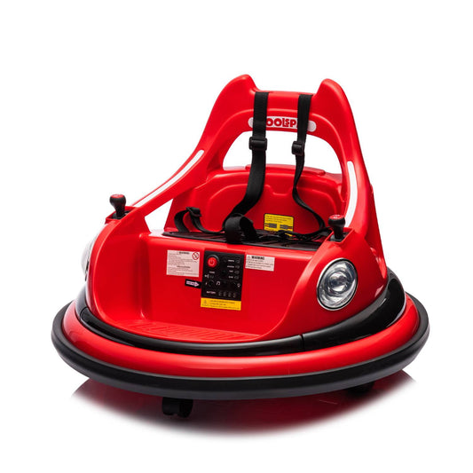 SUSIELADY 12V Ride on Bumper Car for Kids, with Remote Control, Bluetooth, LED Lights, 2 Speed, 360°Spin, for Kids Aged 2-6