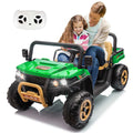 SUSIELADY 24V 2-Seater Kids Ride on Car, XXXL UTV, with Remote Control, Automatic Tipping Bucket, Slow Start, Portable Handle, Bluetooth, for Kids Aged 3+