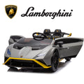 SUSIELADY 24V Kids Ride on Car, 2-Seater Licensed Lamborghini STO Drift Car, with Remote Control, Music, 360° Spin, Max Speed 6mph, for Kids Aged 3+