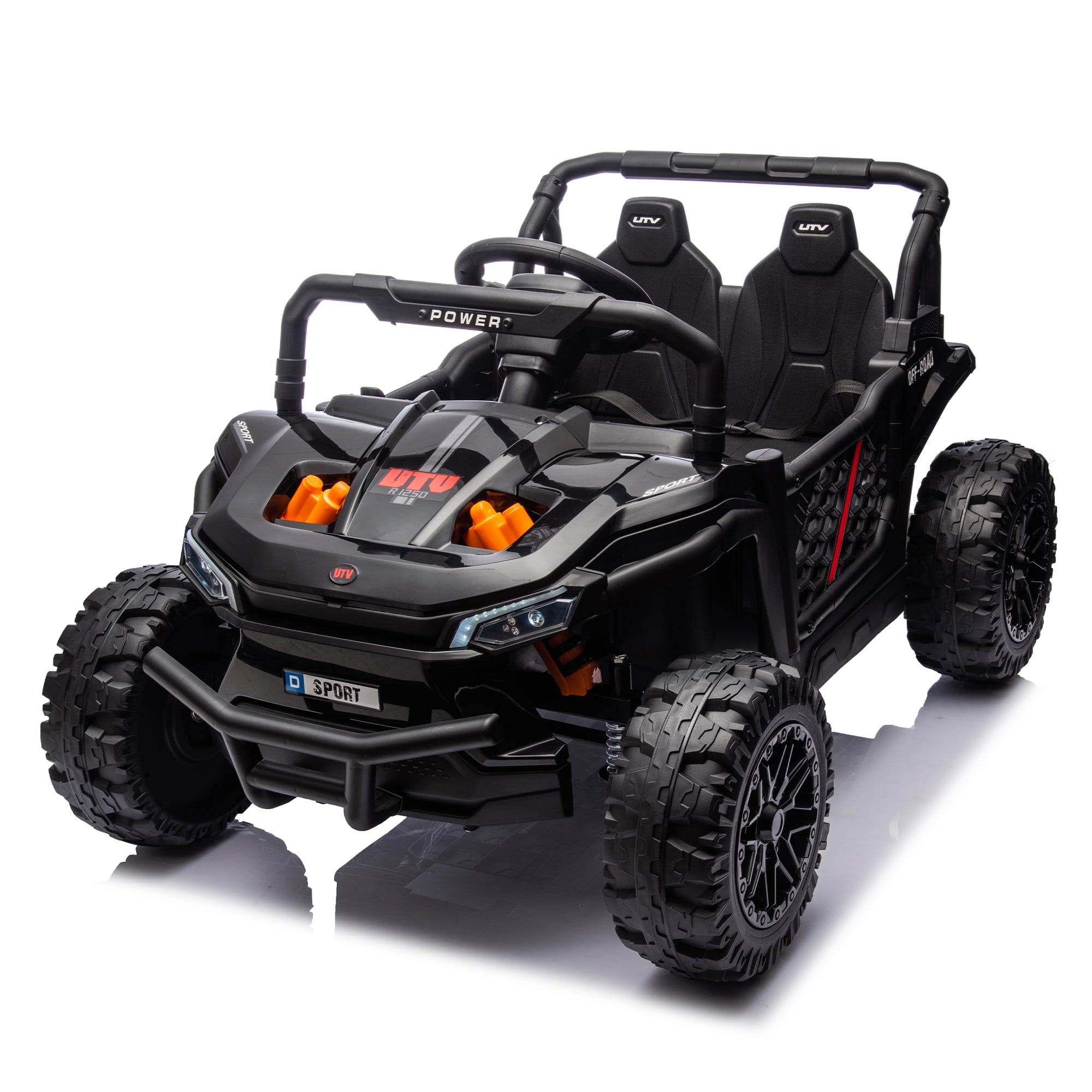 SUSIELADY 24V Kids Ride on Car, Off-Road Electric UTV, 4 Wheel Suspension, with Parental Remote Control, Bluetooth, Rear Storage, for Kids Aged 3+