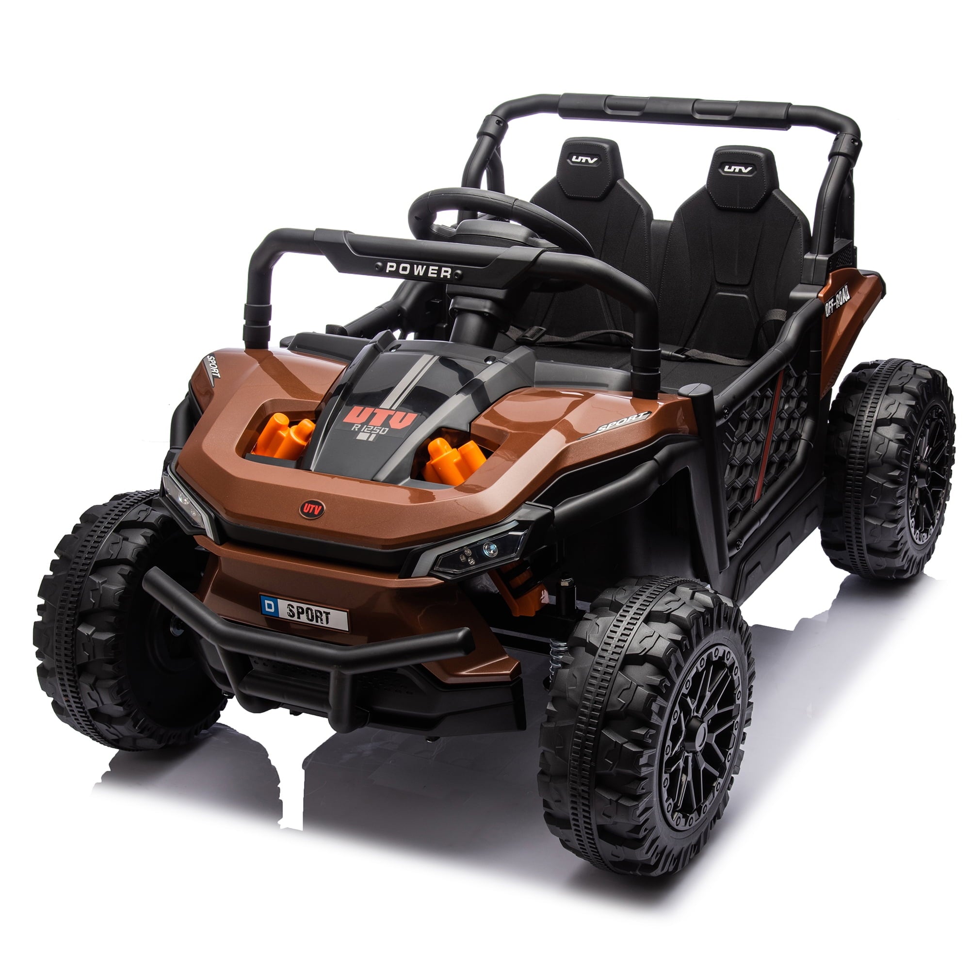 SUSIELADY 24V Kids Ride on Car, Off-Road Electric UTV, 4 Wheel Suspension, with Parental Remote Control, Bluetooth, Rear Storage, for Kids Aged 3+