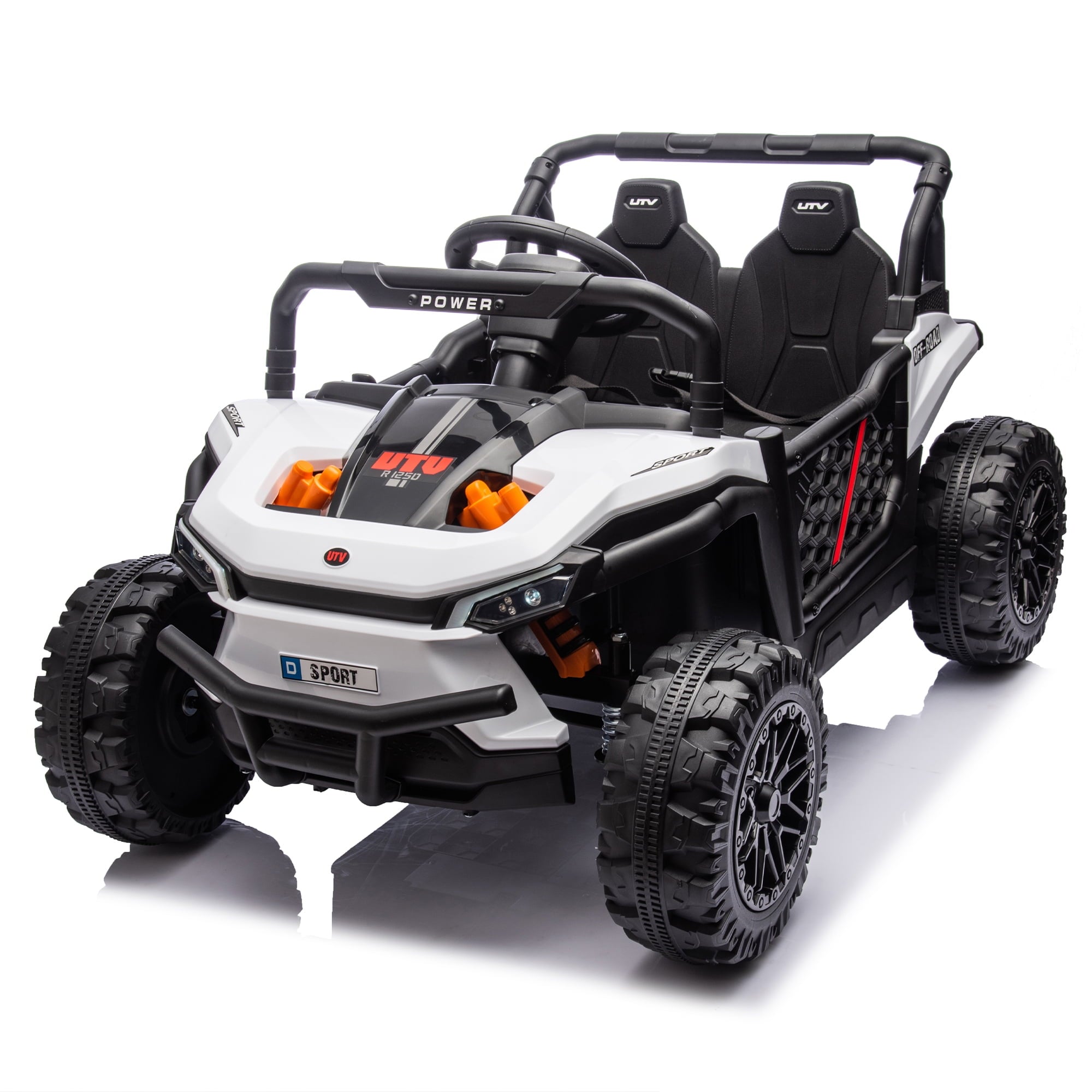 SUSIELADY 24V Kids Ride on Car, Off-Road Electric UTV, 4 Wheel Suspension, with Parental Remote Control, Bluetooth, Rear Storage, for Kids Aged 3+