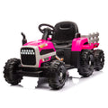 SUSIELADY 24V Kids Ride On Tractor with Trailer, with Parent Remote Control, 200w*2motor, 1.86-4.97MPH, 3 speed adjustable, with USB, MP3, Bluetooth, LED light, safety belt
