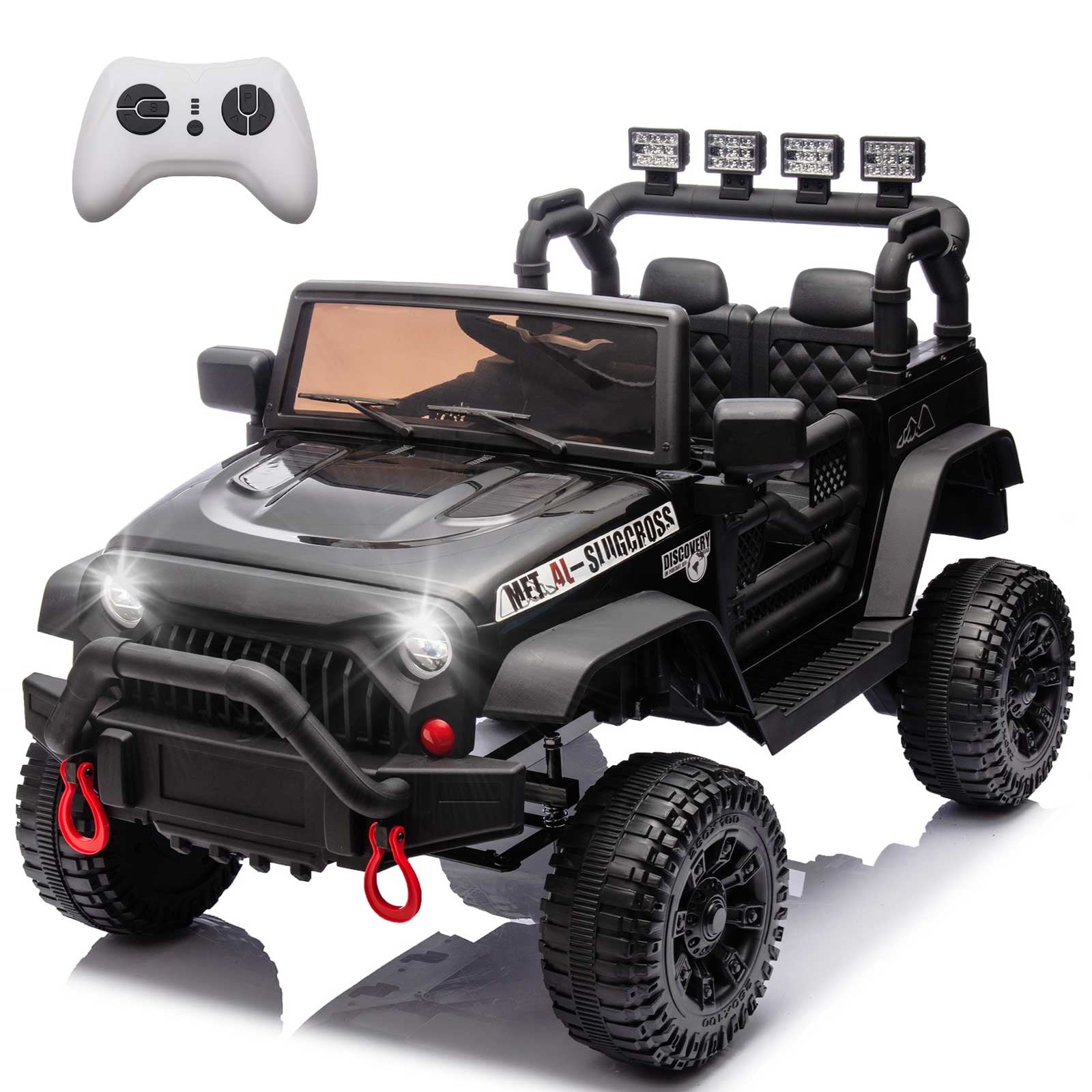 SUSIELADY 24V Kids Ride On Truck, with Remote Control, 400W Electric Vehicle w/3 Speeds, Bluetooth, Music Player, Power Display, for Kids Aged 3+