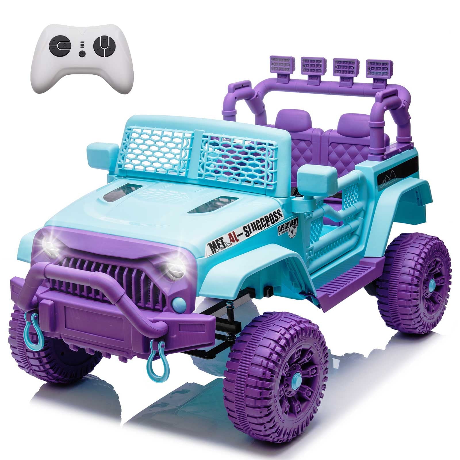 SUSIELADY 24V Kids Ride On Truck, with Remote Control, 400W Electric Vehicle w/3 Speeds, Bluetooth, Music Player, Power Display, for Kids Aged 3+
