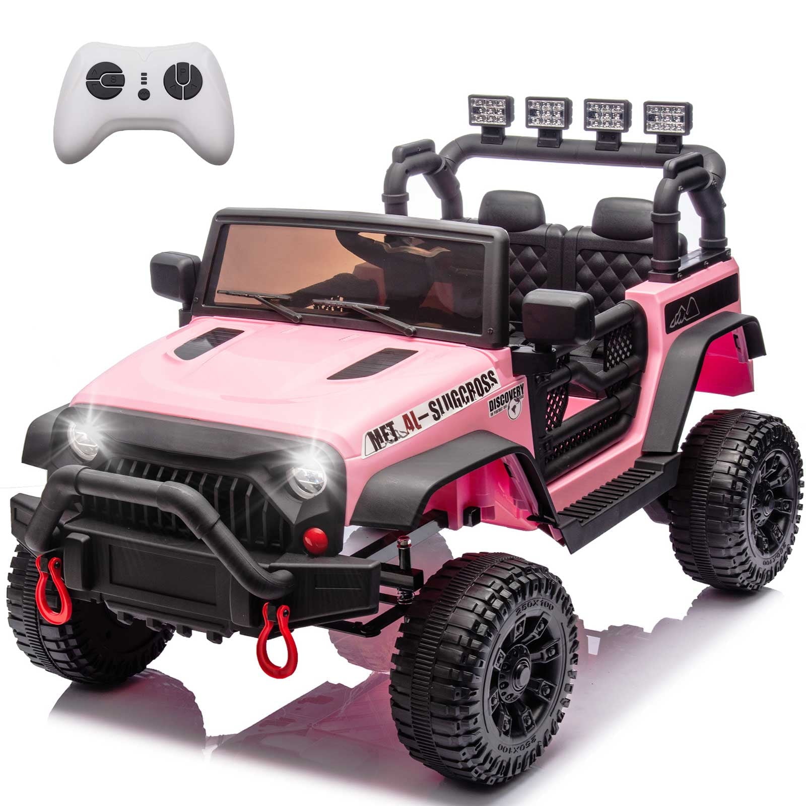 SUSIELADY 24V Kids Ride On Truck, with Remote Control, 400W Electric Vehicle w/3 Speeds, Bluetooth, Music Player, Power Display, for Kids Aged 3+