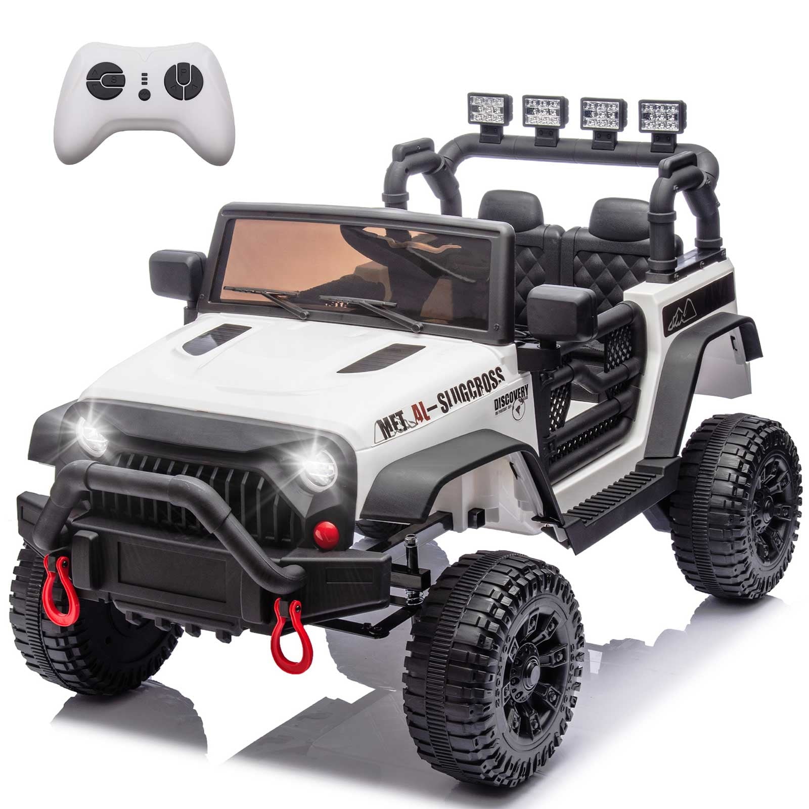 SUSIELADY 24V Kids Ride On Truck, with Remote Control, 400W Electric Vehicle w/3 Speeds, Bluetooth, Music Player, Power Display, for Kids Aged 3+