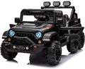 SUSIELADY 24V Ride On Pickup Truck for Kids, 6-Wheels, 4WD Ride on car, with Remote Control, Bluetooth, Rear Storage Box, LED Lights