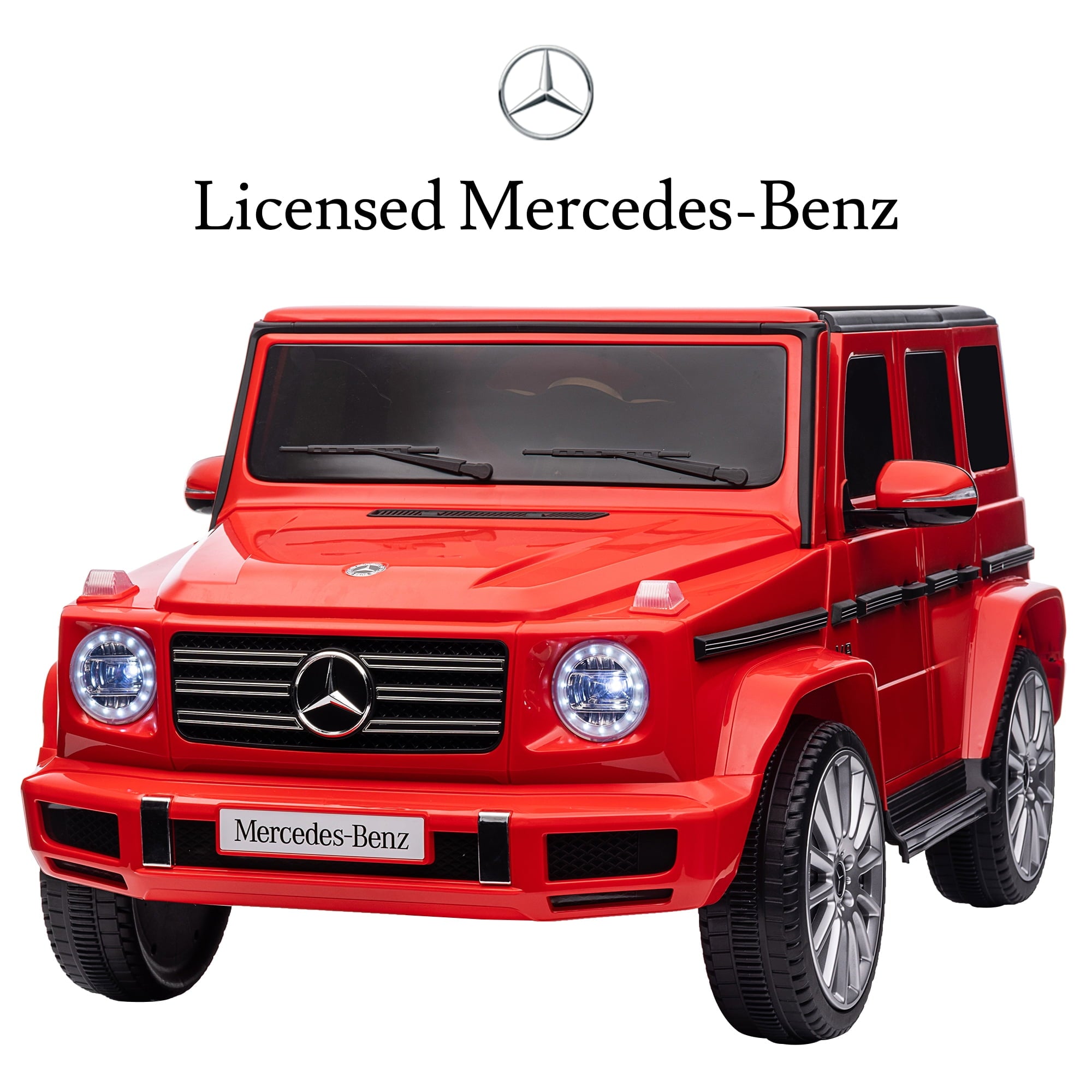 SUSIELADY 24V Ride on Car, Licensed Mercedes-Benz G500, Three speed adjustable, with Remote Control, USB, Bluetooth, LED Lights