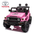 SUSIELADY Kids Ride on Truck, 12V Licensed Toyota FJ Cruiser Electric Car, with Remote Control, 3 speed adjustable, Power display, Bluetooth, LED light, for Kids Age 3+