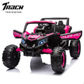 Track 7 12 V Kids Ride on UTV, Off-Road Truck, Electric Car for Boys Girls Age 3+, Kids Ride on Car with Remote Control, Music Player, Lights, Pink