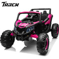 Track 7 12 V Kids Ride on UTV, Off-Road Truck, Electric Car for Boys Girls Age 3+, Kids Ride on Car with Remote Control, Music Player, Lights, Pink