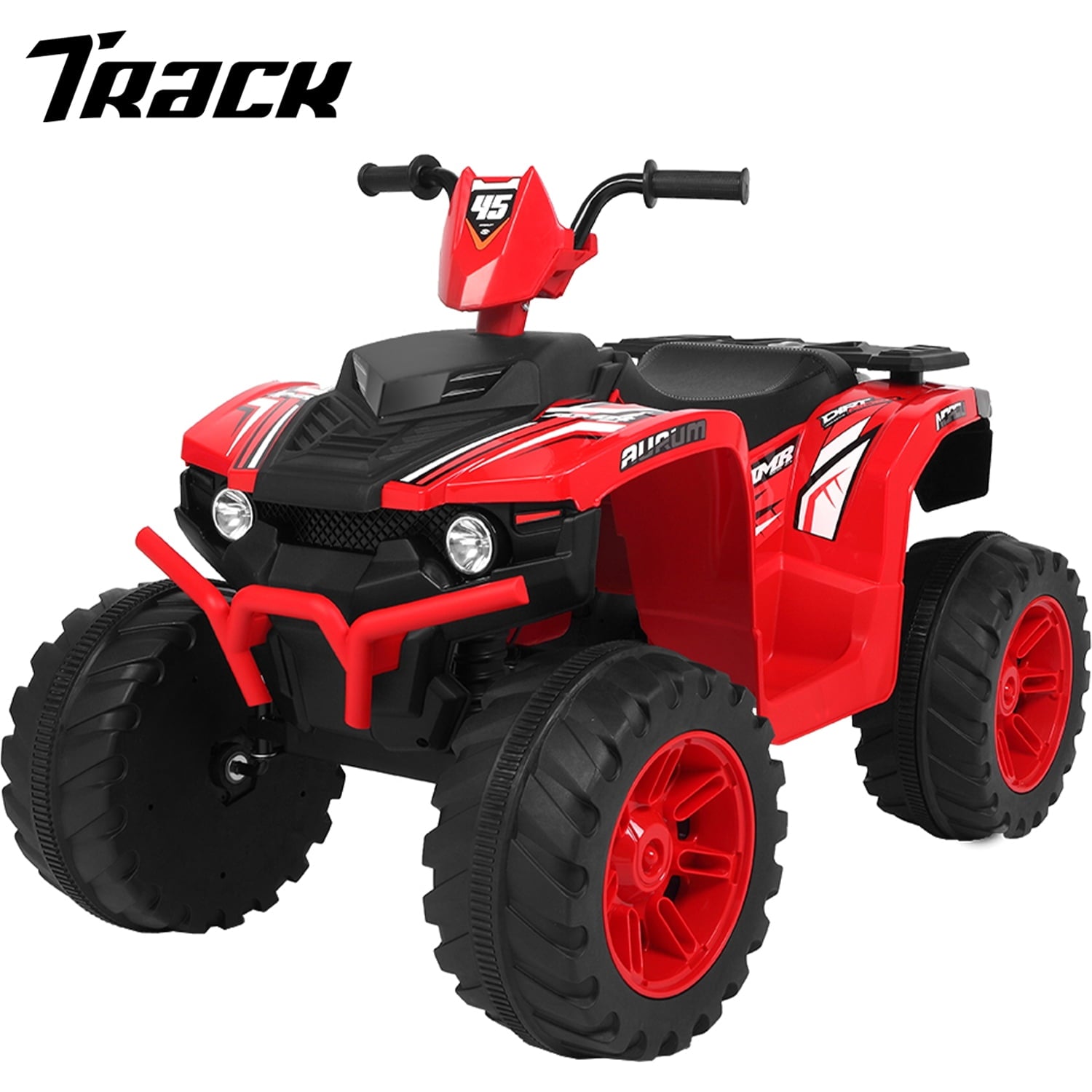 Track 7 12V All Terrain Vehicle, Dual Drive, 2 speed adjustable, with MP3 player, radio, USB port, Slow Start, Pink & Purple