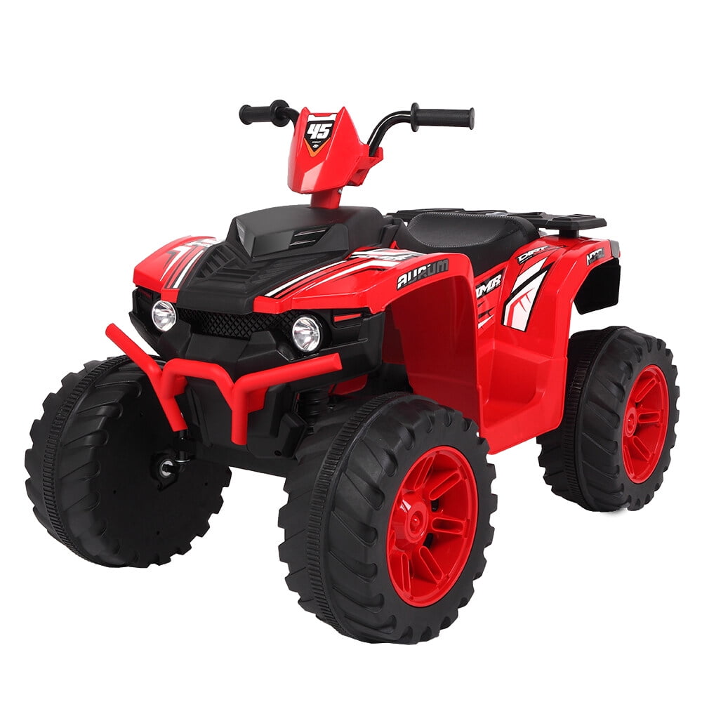 Track 7 12V All Terrain Vehicle, Dual Drive, 2 speed adjustable, with MP3 player, radio, USB port, Slow Start, Pink & Purple