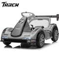 Track 7 12V Electric Go Kart for Kids, 4 Wheeler Pedal Car for Boys Girls, Dual Drive Ride on Car Toys for Toddlers Kids 3-6 w/Parent Remote Control, 3-Point Safety Belt, Red