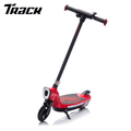 Track 7 12V Kids Electric Ride on Scooter with Kickstand, Rear Brake, Scooter Bell Design, Colorful LED Lights, Wider Pedal & Non-Slip Handle, Speeds 5.59-6.84 MPH for Ages 6+, Red