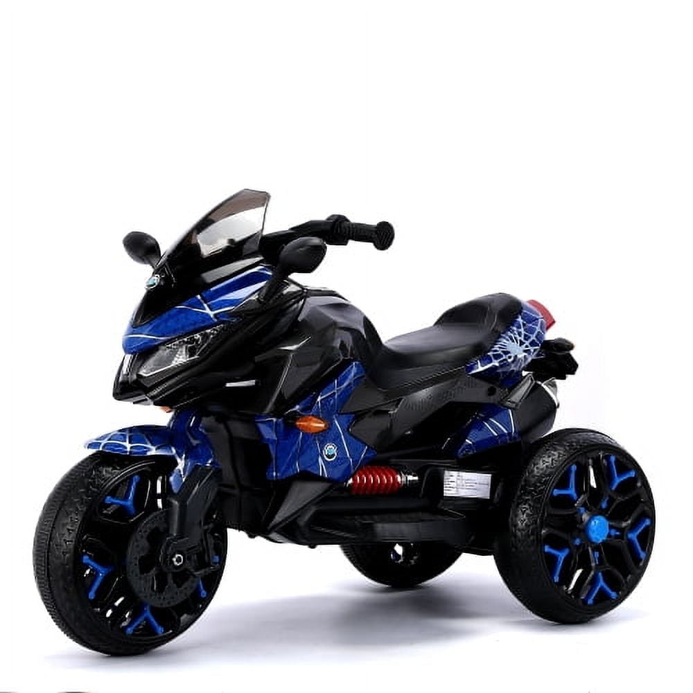Track 7 12V Kids Motorcycle Ride On Toys, 4Mph Battery Powered Motorbike for Kids with Training Wheels, LED Lights, Lighting Wheels, Music, Gift for 3-6 Years Boys Girls, Yellow