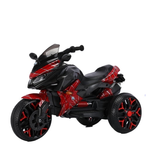 Track 7 12V Kids Motorcycle Ride On Toys, 4Mph Battery Powered Motorbike for Kids with Training Wheels, LED Lights, Lighting Wheels, Music, Gift for 3-6 Years Boys Girls, Yellow