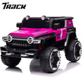 Track 7 12V Kids Ride On Car, Kids Electric Truck with Remote Control, Spring Suspension, Safety Lock, LED Light, Music & Horn, for Boys Girls, Red