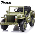 Track 7 12V Kids Ride on Truck, Electric Ride on Car with Remote Control, Safety Belt, LED Lights, Power Display & Music Player, Ride-on Toy for Kids Aged 3-6 Years, Green