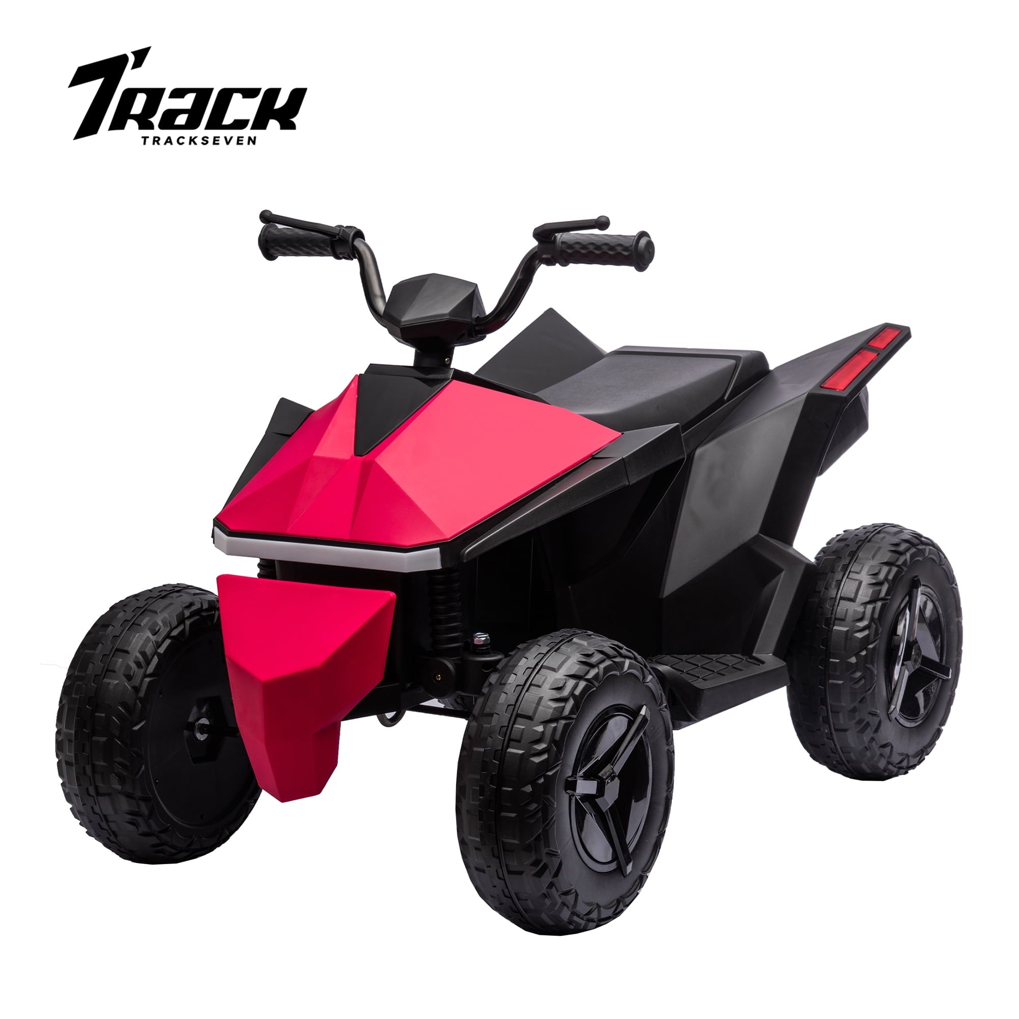 Track 7 12V Kids Ride on ATV, Touch Screen Integrated, Music, Nursery Rhymes, Music, 4 Wheeler Quad, Age 3+, Blue