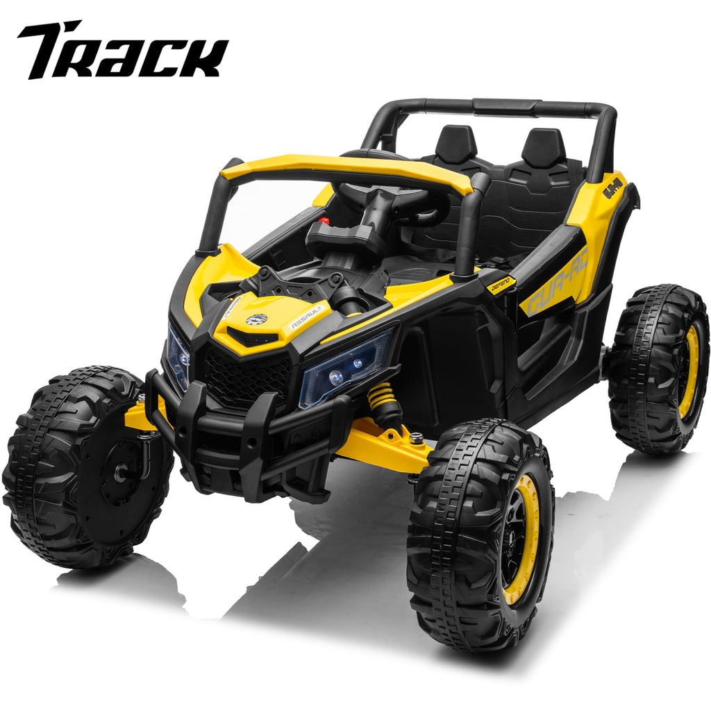 Track 7 12 V Kids Ride on UTV, Off-Road Truck, Electric Car for Boys Girls Age 3+, Kids Ride on Car with Remote Control, Music Player, Lights, Pink