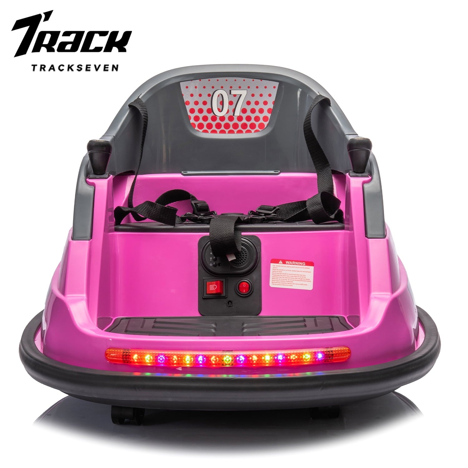 Track 7 12V Ride on Bumper Car, Electric Bumper Car for Kids Toddlers Age 1.5-5 Years, Ride on Car with Remote Control, Bluetooth, LED Lights, 360°Spin, Green
