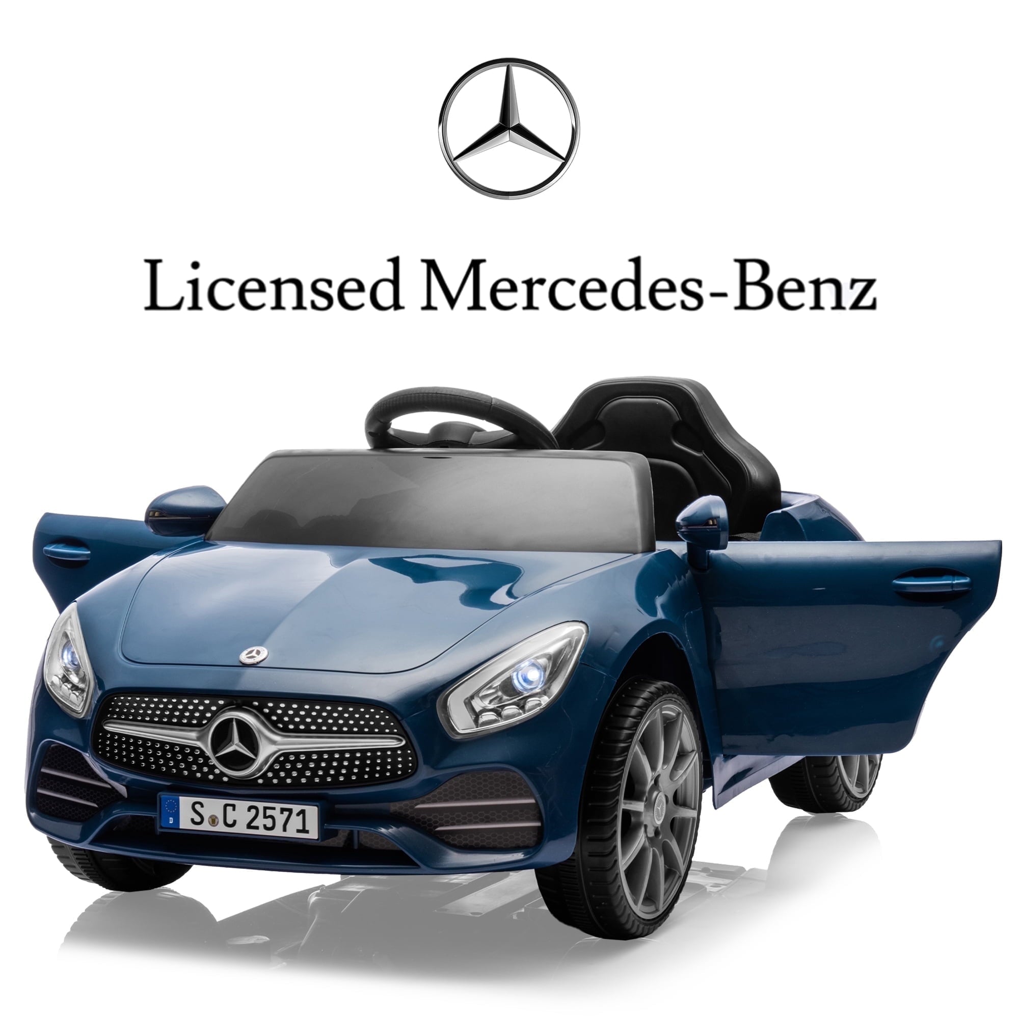 Track Seven 12V Licensed Mercedes-Benz CLS 350 Kids Ride On Toys, Electric Cars with Parent Control, Music, Bluetooth, LED Lights, Spring Suspension for Boys Girls Aged 2+, Red