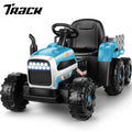 Track 7 12V Ride on Tractor with Trailer, Kids Electric Car with Remote Control, Bluetooth, MP3, LED Lights, 3-Gear-Shift Ground Loader, Ride on Car for Boys Girls, Pink