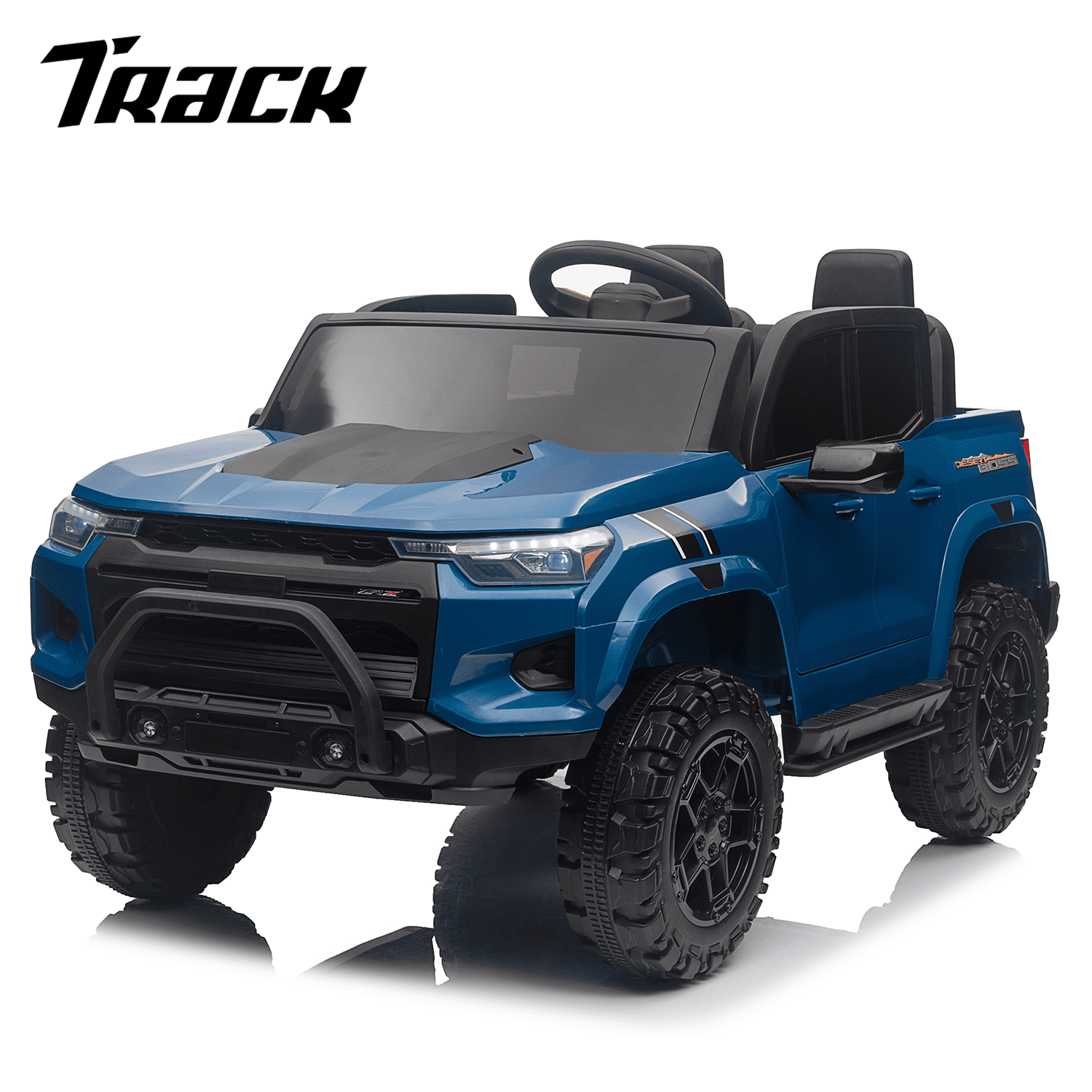 Track 7 24V 2-Seats Electric Pickup car for kid 3+, 2.4G Parents Remote Control, 3 speed adjustable, 2-Point Safety Belt, Pink
