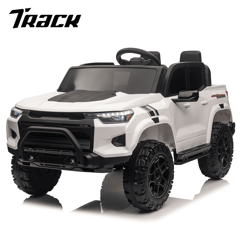 Track 7 24V 2-Seats Electric Pickup car for kid 3+, 2.4G Parents Remote Control, 3 speed adjustable, 2-Point Safety Belt, Pink