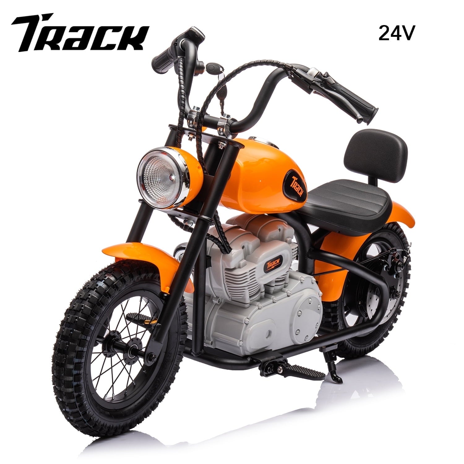 Track 7 24V Eletric Dirt Bike for kids, Ride on Motorcycle with Twist Grip Throttle, Hand-Operated Dual Brakes, Speed Up to 10 MPH, for Age 8-12, Pink