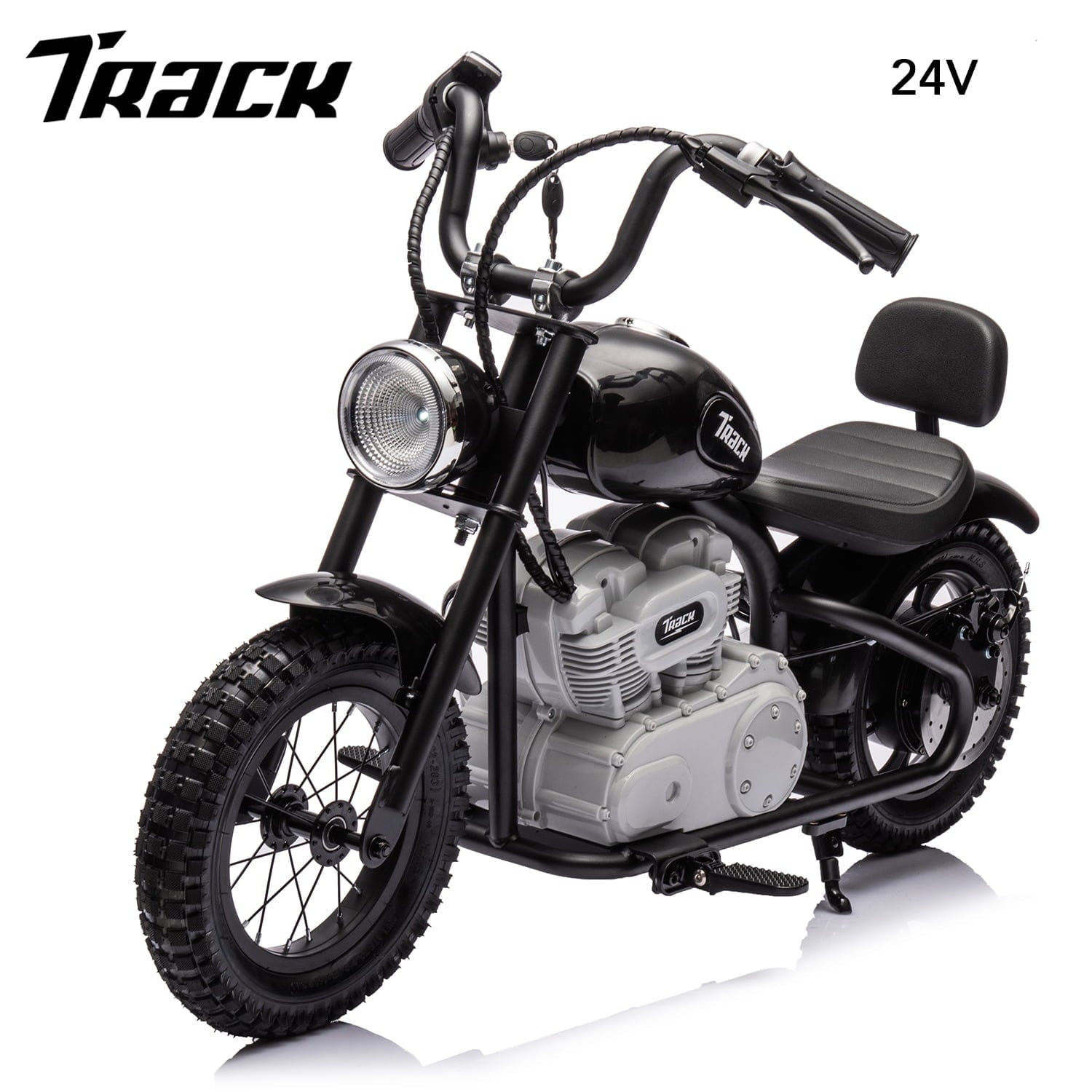Track 7 24V Eletric Dirt Bike for kids, Ride on Motorcycle with Twist Grip Throttle, Hand-Operated Dual Brakes, Speed Up to 10 MPH, for Age 8-12, Pink