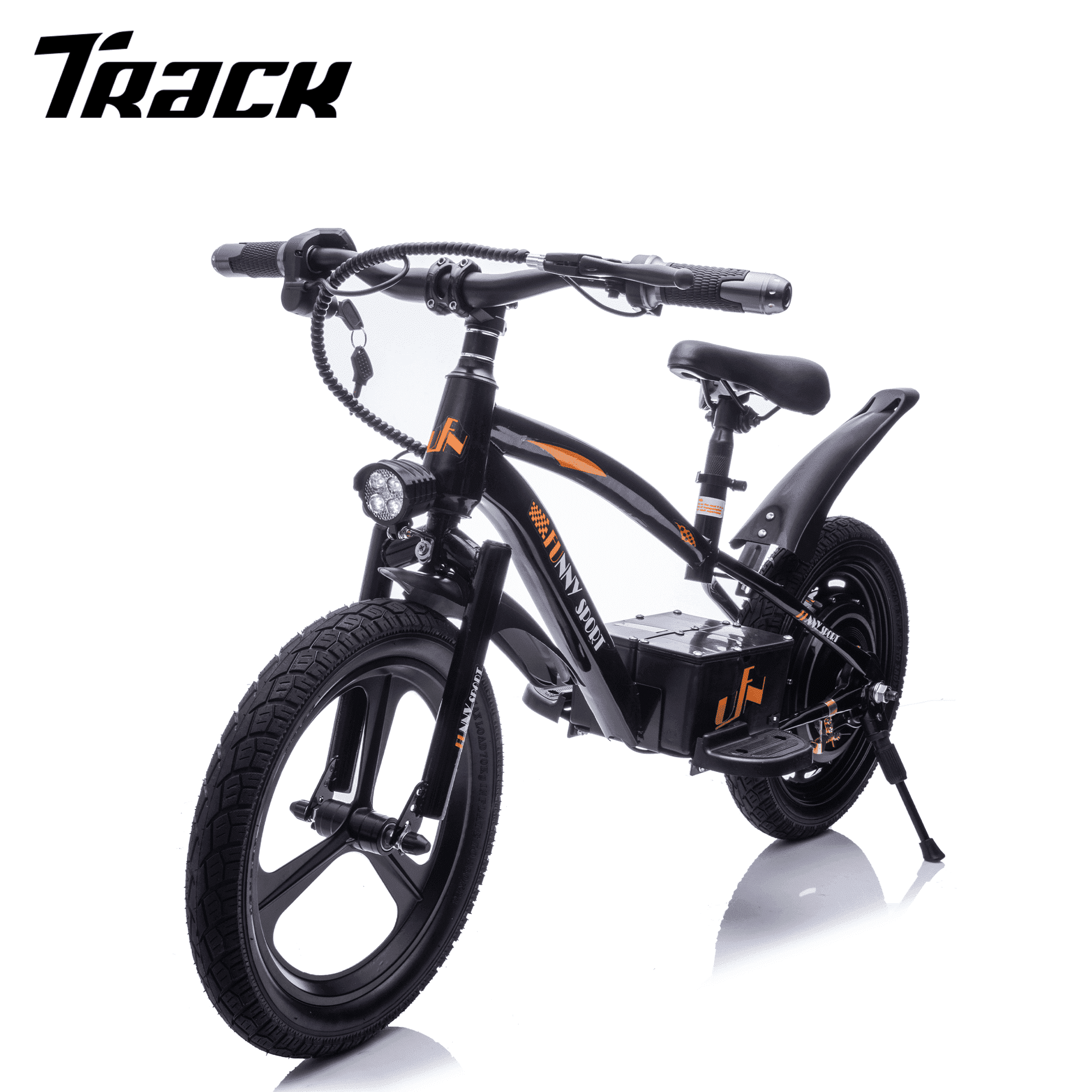 Track Seven 24V Kids Electric Dirt Bike, Ride on Mini Bike, 300W Super Power Motor, Up to 12.43 MPH, 16" Wheels, Adjustable Seat Height, Bright Headlight, Hand-Operated Brakes for Ages 5+, Pink