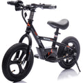 Track Seven 24V Electric Dirt Bike for Kids, 150W Electric Motorcycle Up to 10 MPH, Hand-Operated Brakes Electric Balance Bike for Ages 3+, Power Display, Height Adjustable, Key Start, Black