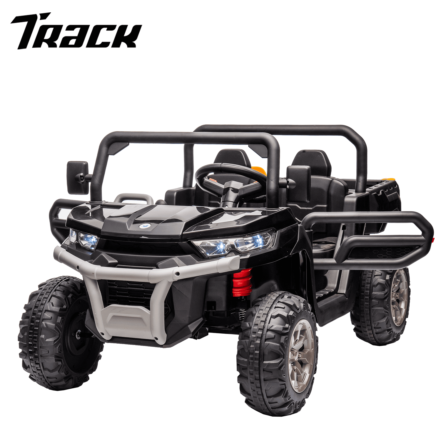 Track 7 24V Ride On Truck 2 Seater Ride On UTV with 2x200W Motor Ride On Dump Truck with Dump Bed/Shovel Ride On Car with Remote Control Electric Vehicle with Non-slip tyre for Boys Girls, Blue