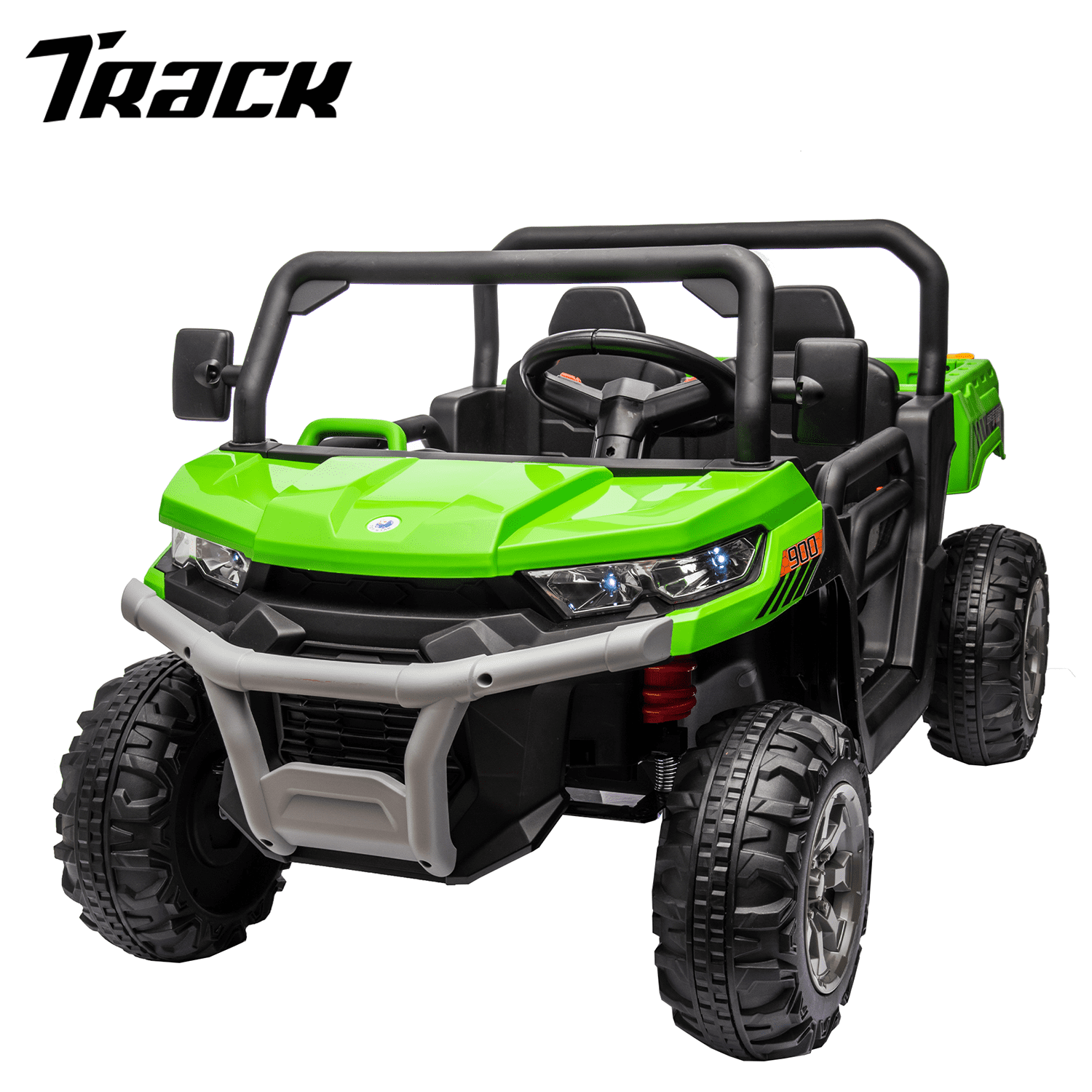 Track 7 24V Ride On Truck 2 Seater Ride On UTV with 2x200W Motor Ride On Dump Truck with Dump Bed/Shovel Ride On Car with Remote Control Electric Vehicle with Non-slip tyre for Boys Girls, Blue