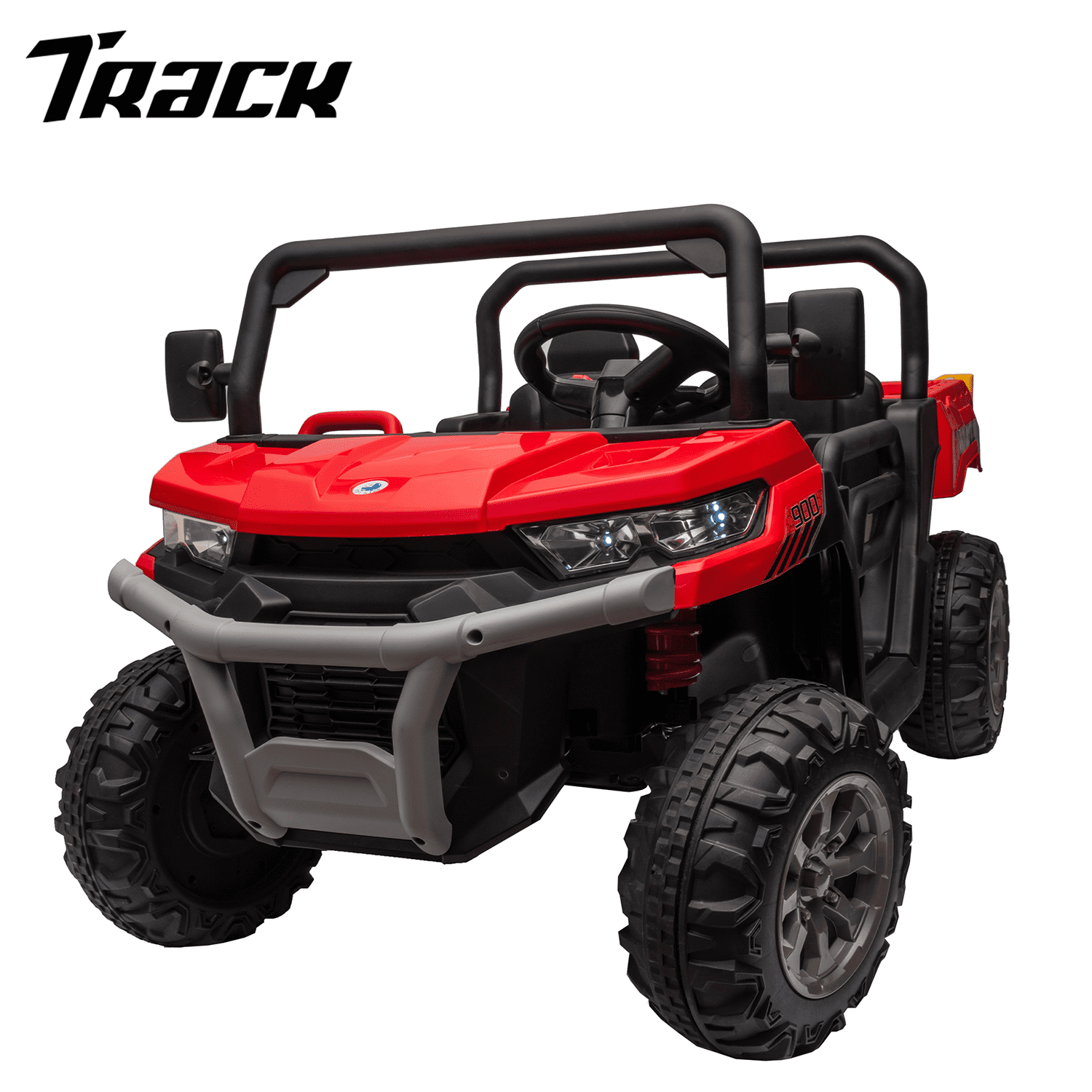 Track 7 24V Ride On Truck 2 Seater Ride On UTV with 2x200W Motor Ride On Dump Truck with Dump Bed/Shovel Ride On Car with Remote Control Electric Vehicle with Non-slip tyre for Boys Girls, Blue