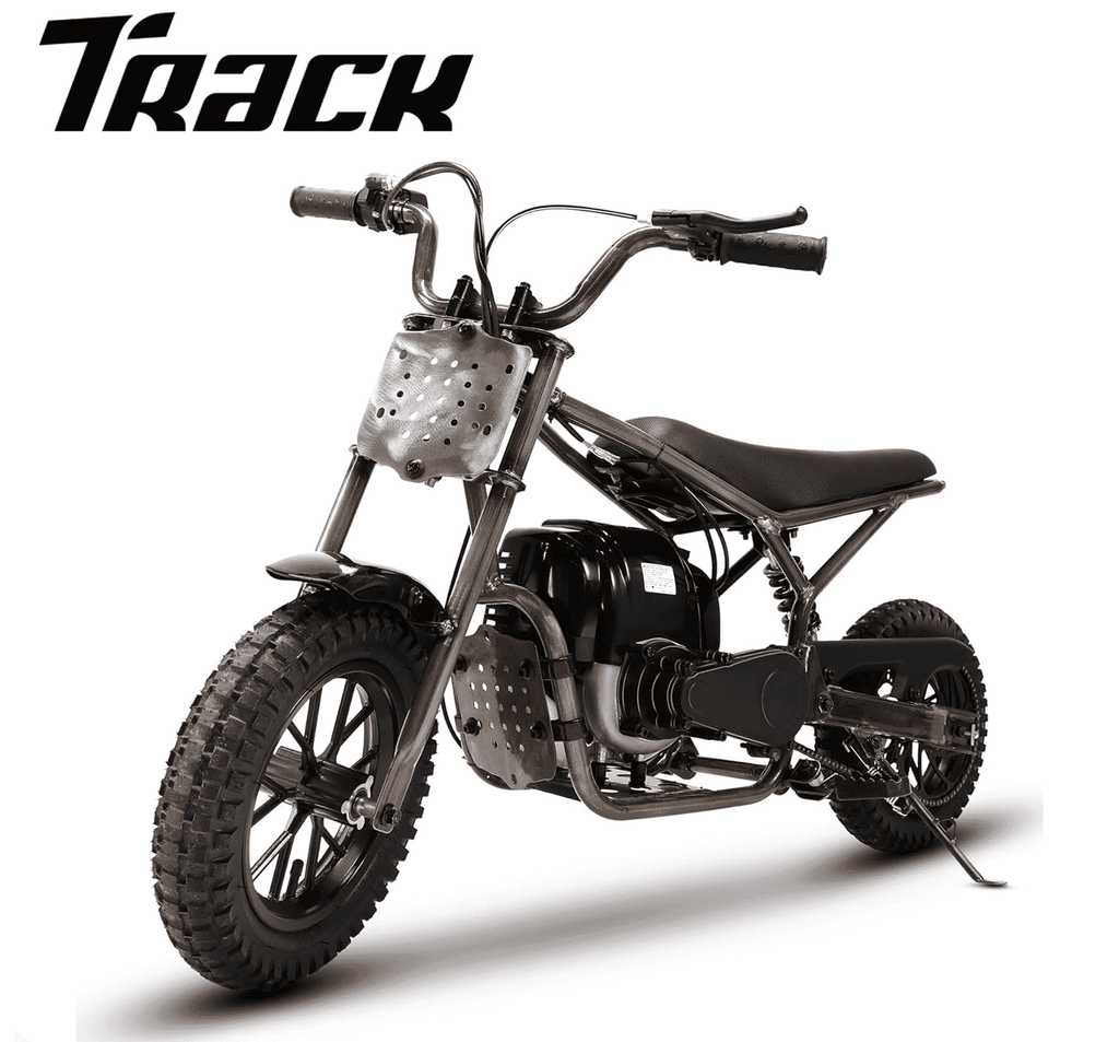 Track 7 37.7CC 4-Stroke Dirt Bike, Gas Powered, 1.36HP Off Road Trail Mini Bike with Heavy Duty Steel Frame, Rear Disc Brakes, Max Load 189 Lb & 15 MPH Top Speed, Bronze