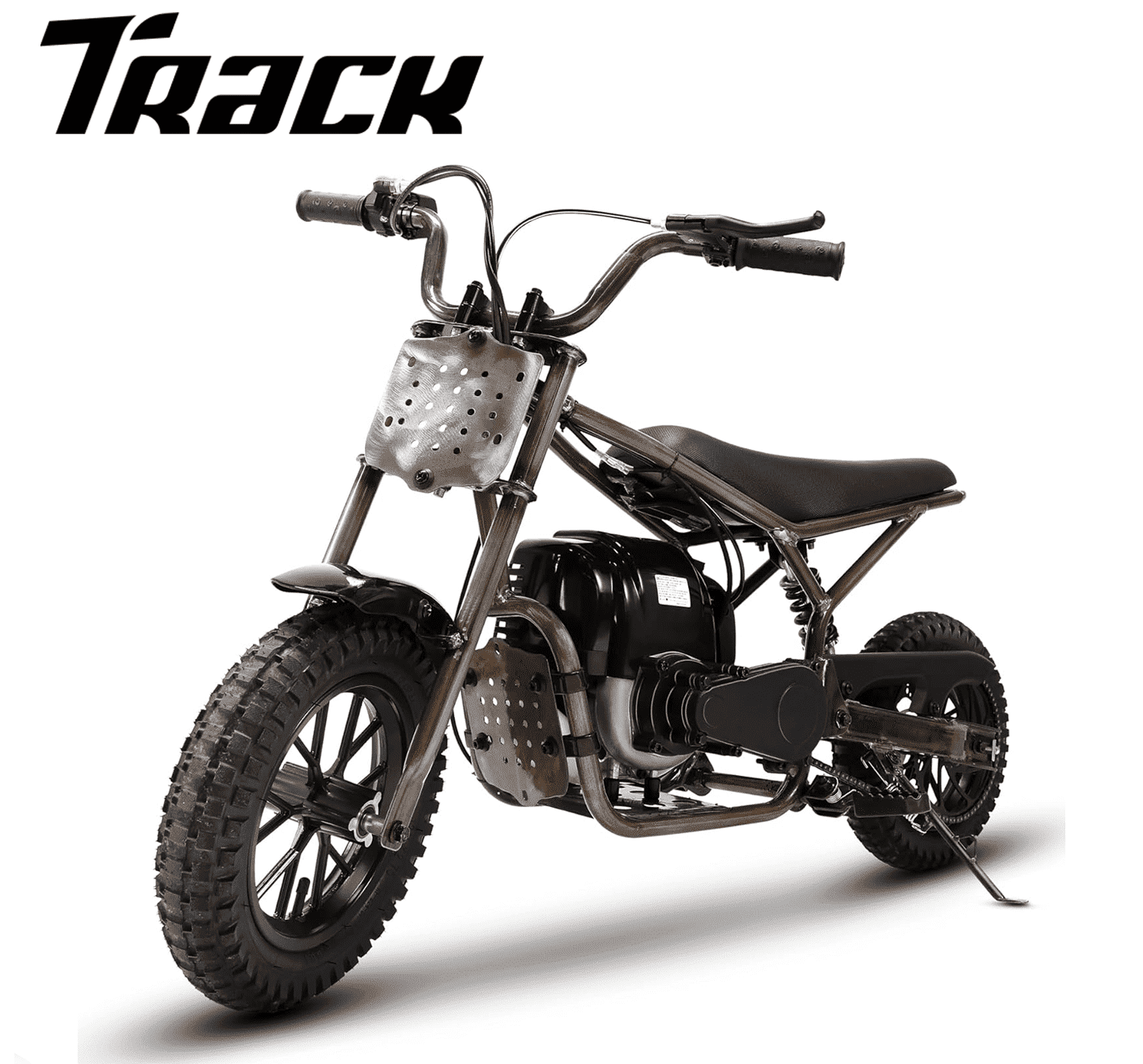 Track Seven 37.7CC 4-Stroke Dirt Bike for Kids, 1.36HP Gas Powered Off Road Trail Mini Bike, Rear Disc Brakes Motorcycles, Max Load 189 Lb, Safety Features for Ages 6+, Up to 15 MPH, Bronze