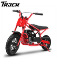 Track Seven 37.7CC 4-Stroke Dirt Mini Bike for Adult & Kids, 1.36HP Gas Powered Off Road Trail Mini Bike, Rear Disc Brakes, Max Load 189 Lb, Safety Features for Ages 6+, Up to 15 MPH, Red