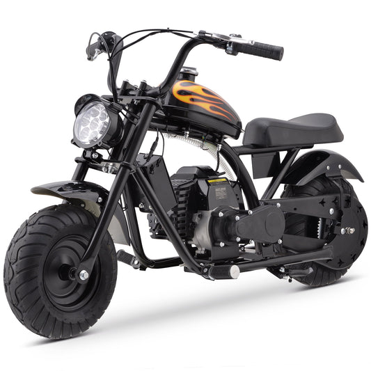 Track Seven 49CC 2-Stroke Kid Dirt Bike, Gas Powered Dirt Bike Off Road Trail Bike, EPA Approved Kids Dirt Bike Motorcycle Up to 20Mph, Rear Disc Brake, Pull Start, Black