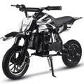 Track 7 50CC 2-Stroke Kid Dirt Bike, Off Road Gas Motorcycle, Trail Bike Up to 25Mph, EPA Approved Kids Gas Dirt Bike W/Rear Suspension, Pull Start, Front & Rear Disc Brake, Black