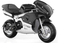 Track 7 49CC 2-Stroke Mini Dirt Bike for Kids, Mini Gas Pocket Bike with Dual Brake, Racing Dirt Motorcycle Max Speed 20 Mph, Max Weight 170lbs, 1.25L Tank, Black